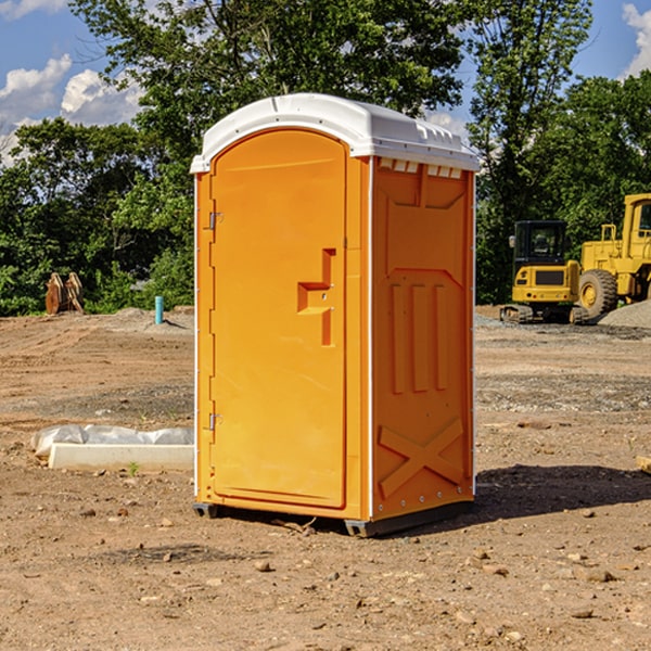 can i customize the exterior of the porta potties with my event logo or branding in Stoutsville